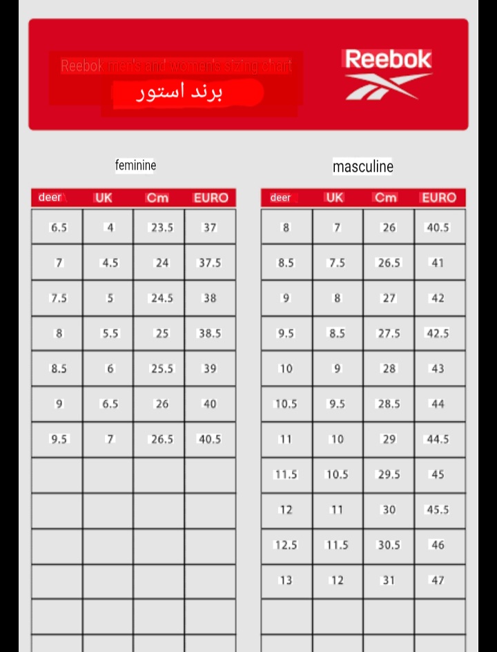 راهنمای سایز